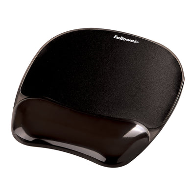MOUSE PAD SI SUPORT INCHEIETURI NEGRU GEL CRYSTAL FELLOWES