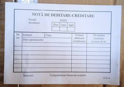 Note debitare creditare