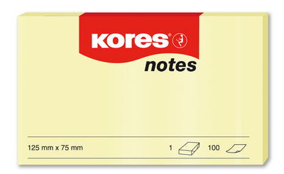NOTES ADEZIV 75*125MM GALBEN PAL 100 FILE KORES