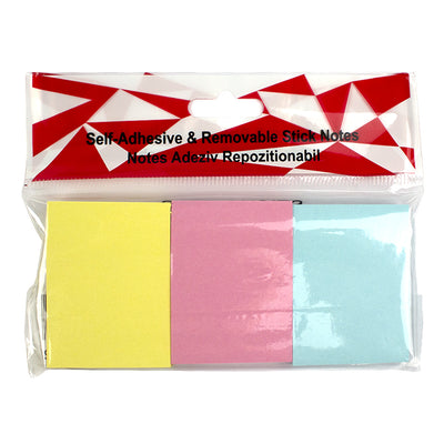 Notes autoadeziv 38*51mm, 3 culori pastel*100 file/set EVOffice