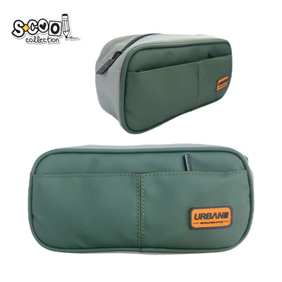 Penar borseta Urban, 2 fermoare, GREEN, 21.5x6.5x10.5 cm - S-COOL