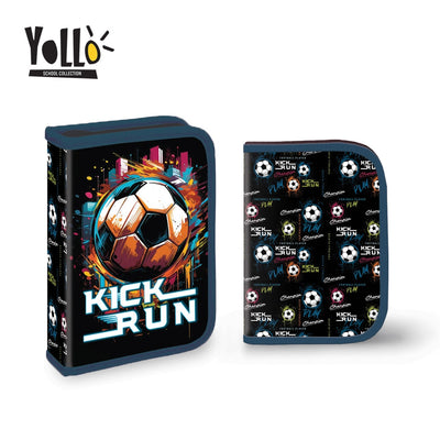 Penar echipat, 1 fermoar, 2 extensii, 30 piese, KICK RUN - YOLLO