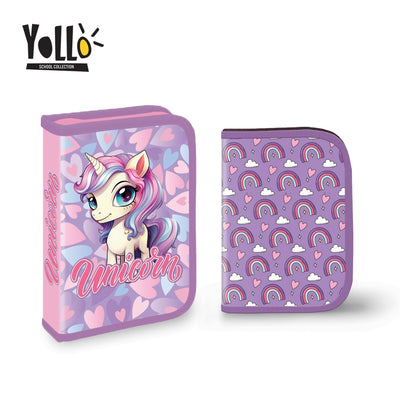Penar echipat, 1 fermoar, 2 extensii, 30 piese, UNICORN - YOLLO