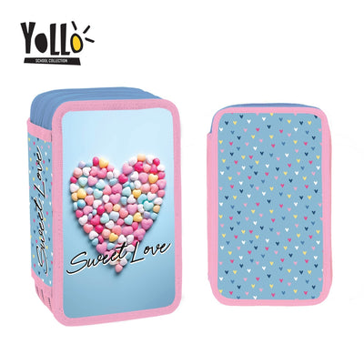 Penar echipat, 3 fermoare, 38 piese, SWEET LOVE - YOLLO