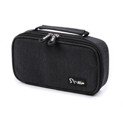 Penar cu maner 22*11.5*5 cm, 1 fermoar dublu - negru