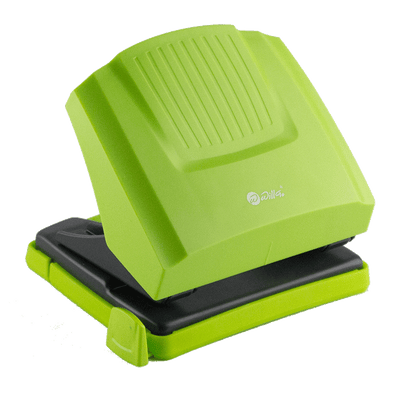 Perforator plastic cu rezistenta mare la impact, 30 coli verde Willgo