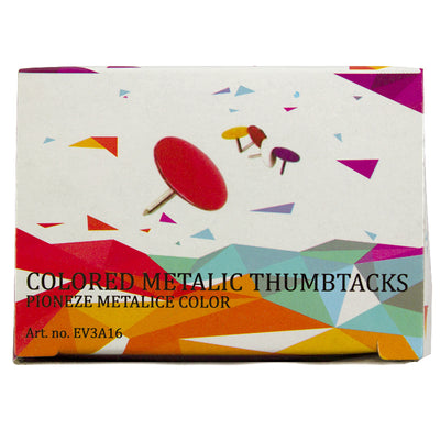 Pioneze metalice color 50buc/cutie EVOffice