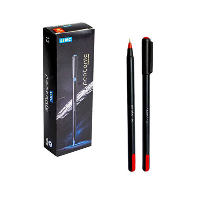Pix Pentonic, corp negru, mina rosie, 0.7 mm - LINC