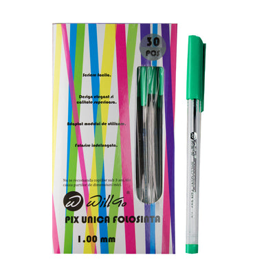 Pix unica folosinta, corp verde transparent Willgo