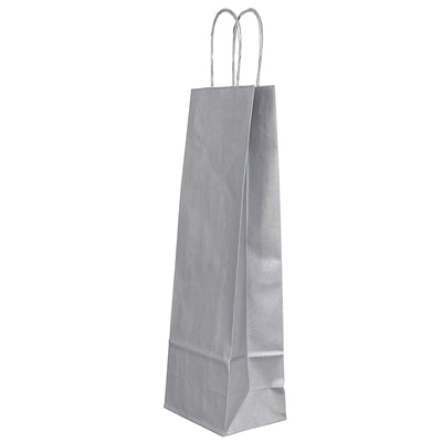 PUNGA HARTIE STICLE  MANER RASUCIT 14 x 8 x 39 CM ARGINTIU/ALB PAPIROTI