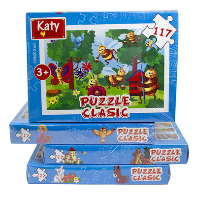 Puzzle din carton A4, 117 piese personaje din povesti EVOffice