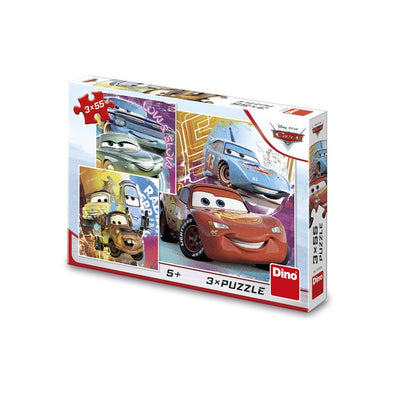 Puzzle 3x55 piese, Cars - DINO TOYS