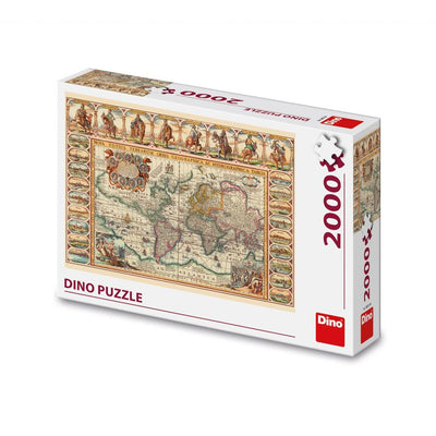 Puzzle 2000 piese, Harta istorica a lumii - DINO TOYS