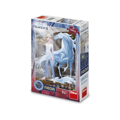 Puzzle 100 piese, neon, Frozen - DINO TOYS