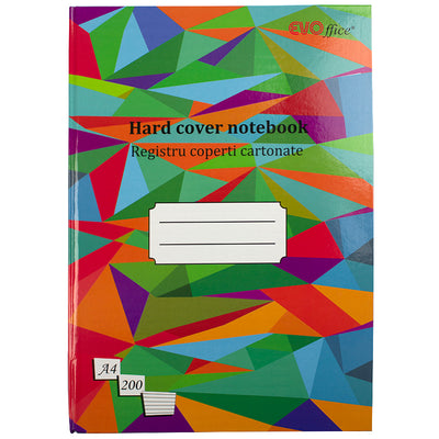 Registru A4 coperti cartonate color, 200 file dictando EVOffice