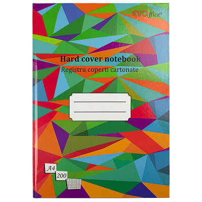Registru A4 coperti cartonate color, 200 file matematica EVOffice