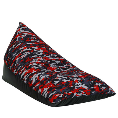 Fotoliu puf Relax - camuflaj rosu/negru