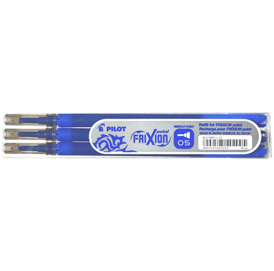 Set 3*rezerva roller cerneala 0.5mm Frixion Point Pilot albastru
