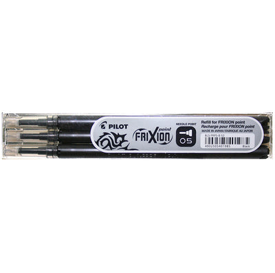 Set 3*rezerva roller cerneala  0.5mm Frixion Point Pilot negru