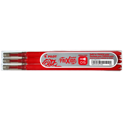 Set 3*rezerva roller cerneala 0.5mm Frixion Point Pilot rosu