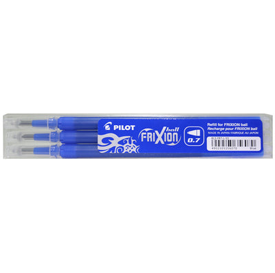 Set 3*rezerva roller cerneala 0.7mm Frixion Ball Pilot albastru