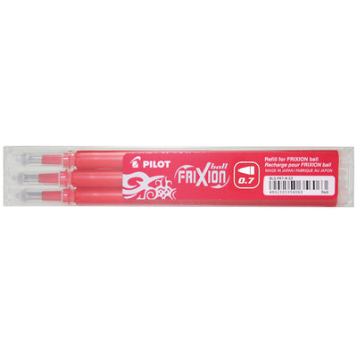 Set 3*rezerva roller cerneala 0.7mm Frixion ball pilot rosu