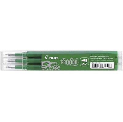 Set 3*rezerva roller cerneala 0.7mm Frixion ball pilot verde