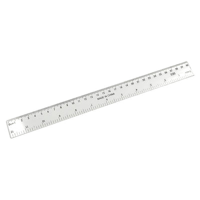 Rigla plastic transparent 30 cm EVOffice