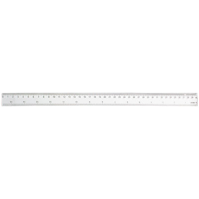 Rigla plastic transparent 40 cm EVOffice