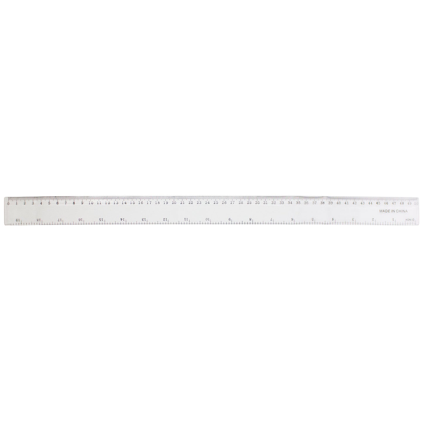 Rigla plastic transparent 50 cm EVOffice