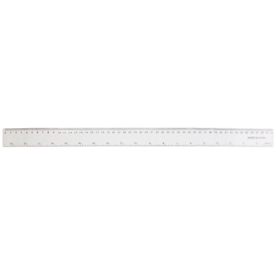 Rigla plastic transparent 50 cm EVOffice