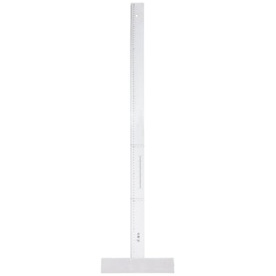 Rigla plastic transparent T (teu) cap fix ,100 cm EVOffice