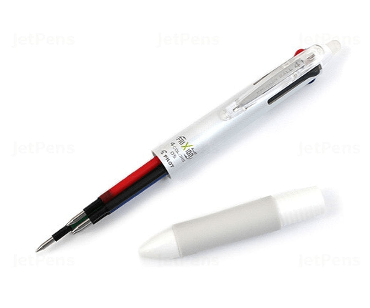 ROLLER CU MECANISM 4 CULORI 0.5MM ALB FRIXION PILOT
