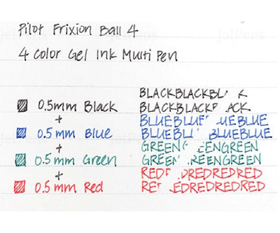 ROLLER CU MECANISM 4 CULORI 0.5MM NEGRU FRIXION PILOT