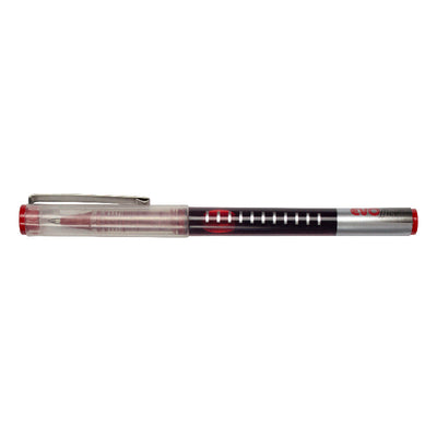 Roller cu cerneala, 0.5mm, cu clips metalic si nivel vizibil al cernelii EVOffice rosu