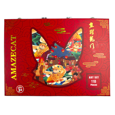 Servieta pictura, 118 piese, cutie carton EVOffice