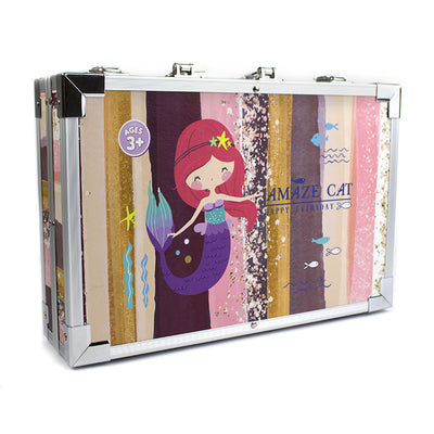 Servieta pictura, 144 piese, cutie aluminiu EVOffice