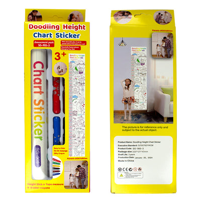 Set de colorat, autocolant perete, centimetru, carioci EVOffice