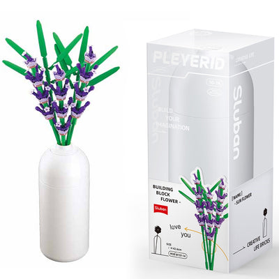 Set de Constructie Flowers, 258 piese, Lavanda - Sluban