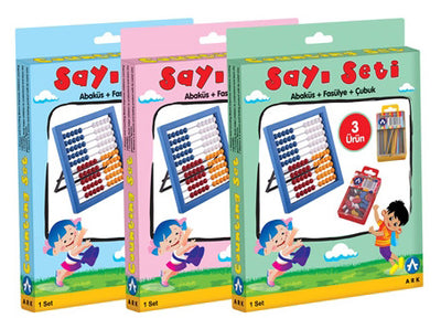 Set plastic, numaratoare 100 bile, 100 betisoare, 60 boabe ARK