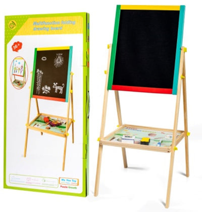 Tabla magnetica desen 40*35 cm, rama si stativ lemn, suport si accesorii EVOffice