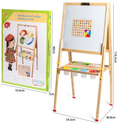 Tabla magnetica desen 52*55 cm, rama si stativ lemn, suport si accesorii EVOffice