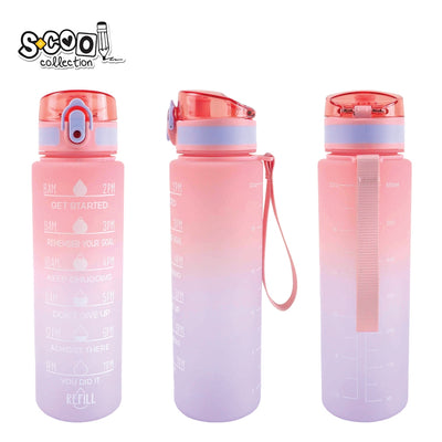 Sticla apa plastic 700 ml light pink motivationala  S-COOL