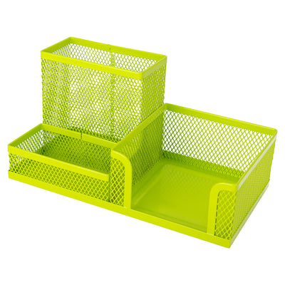 SUPORT BIROU 3 COMPARTIMENTE MESH COLOR DELI