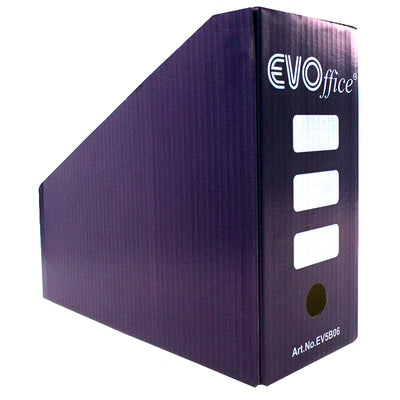 Suport carton vertical documente albastru laminat A4  11,5cm EVOffice