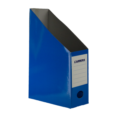 Suport carton vertical documente albastru laminat A4 7cm EVOffice