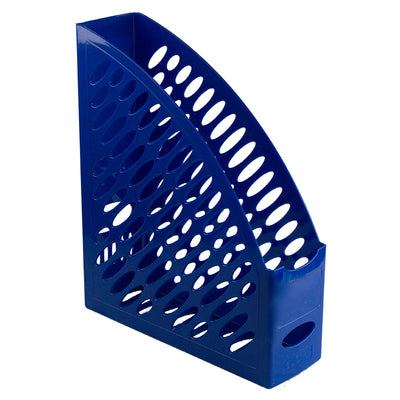 Suport plastic vertical documente albastru 8 cm latime Ark