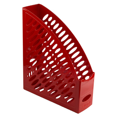Suport plastic vertical documente rosu 8 cm latime Ark