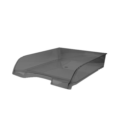 Tavita plastic documente transparent negru Ark