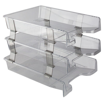 Tavite plastic suprapozabile fixe 3/set cu distantier transparent Ark